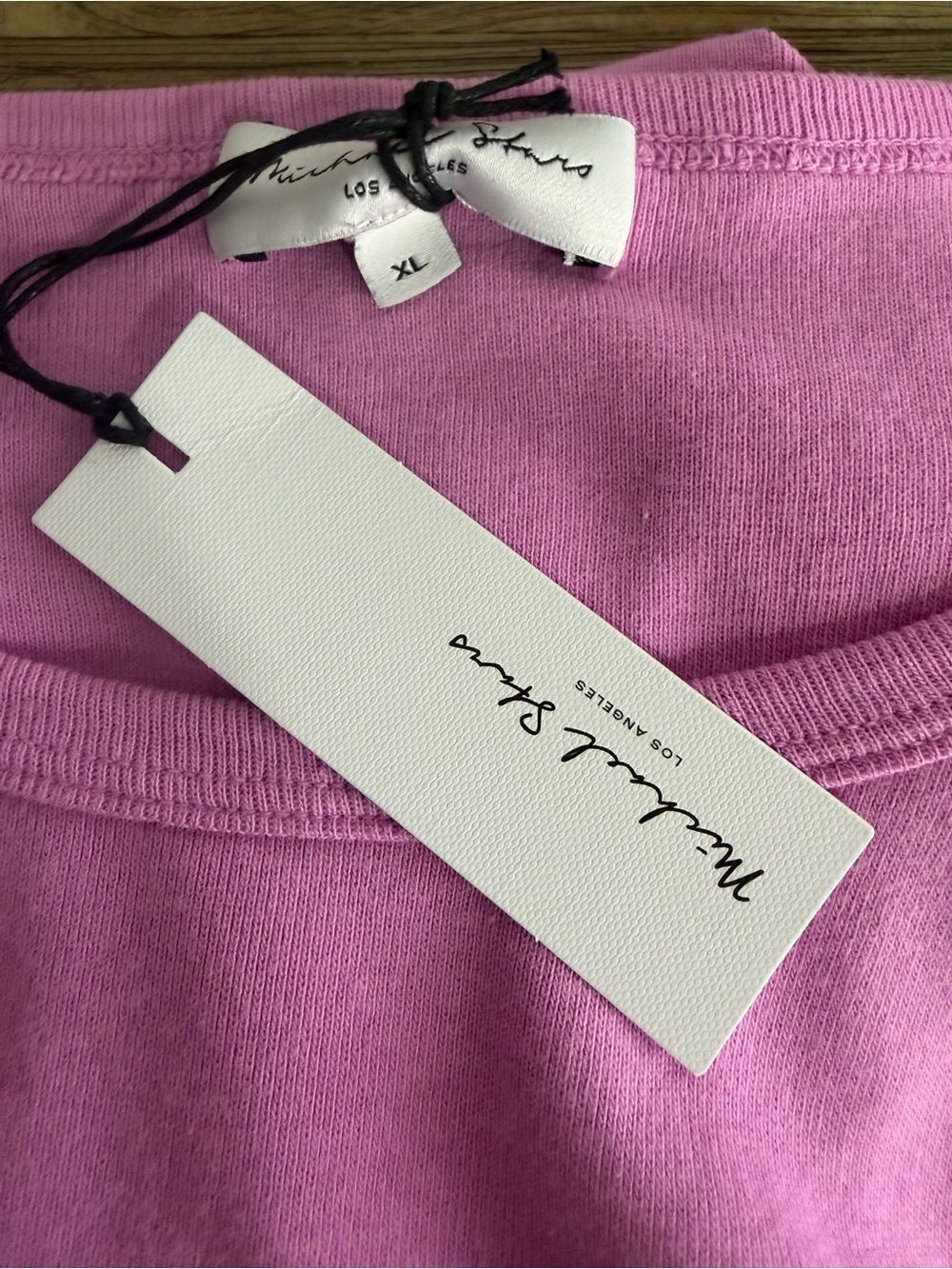 NWT Michael Stars Kendall Tank size XL Smoothie Pink Cotton Sleeveless Crop Top - Picture 3 of 5